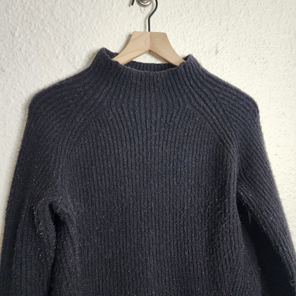 Madewell Northfield Mockneck Pullover Sweater in Black H3339 Women's Size Small - Picture 8 of 9